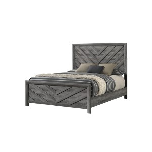 Twin Size Wooden Platform Bed with Headboard for Bedroom - 1 of 4