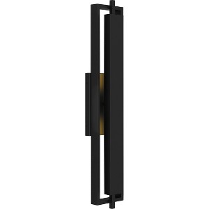 Pointsett Integrated LED Matte Black Outdoor Wall Lantern - 1 of 4