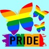 Adult Design By Humans Rainbow Butterflies Rainbow Pride By dnlribeiro88 Racerback Tank Top - 2 of 2
