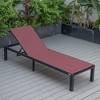 LeisureMod Marlin Patio Sling Chaise Lounge Chair in Black Aluminum - 4 of 4