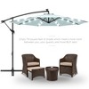 Best Choice Products 10ft Solar LED Offset Hanging Outdoor Market Patio Umbrella w/ Adjustable Tilt - 2 of 4