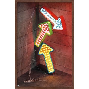 Trends International Three Illuminated Arrows Framed Wall Poster Prints - 1 of 4