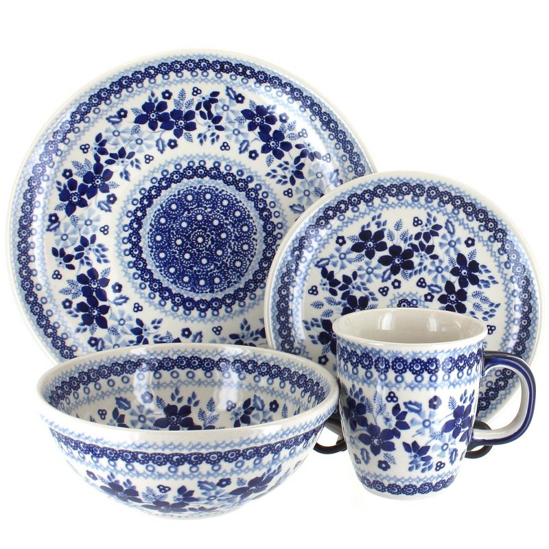 Blue Rose Polish Pottery Manufaktura Dinnerware (4PC), 1 of 3