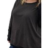 Women's Washed Thumb Hole Top - White Birch - 2 of 2