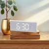 Unique Bargains Plastic Digital Corded Adjustable Accurate Dimmable Electric Alarm Clock 6.3 x 2.4 x 1 inch - 2 of 4