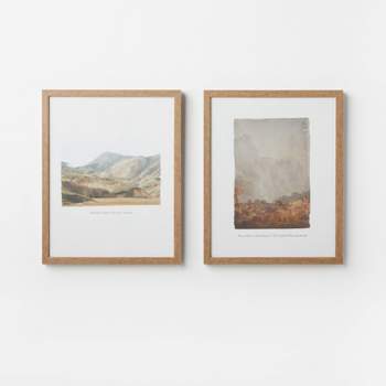 (Set of 2) 16" x 20" Glass Textbook Framed Prints - Threshold™ designed with Studio McGee