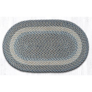 Earth Rugs Rustic Multi-Tone Oval Braided Rug – Durable Farmhouse Decor - 1 of 1