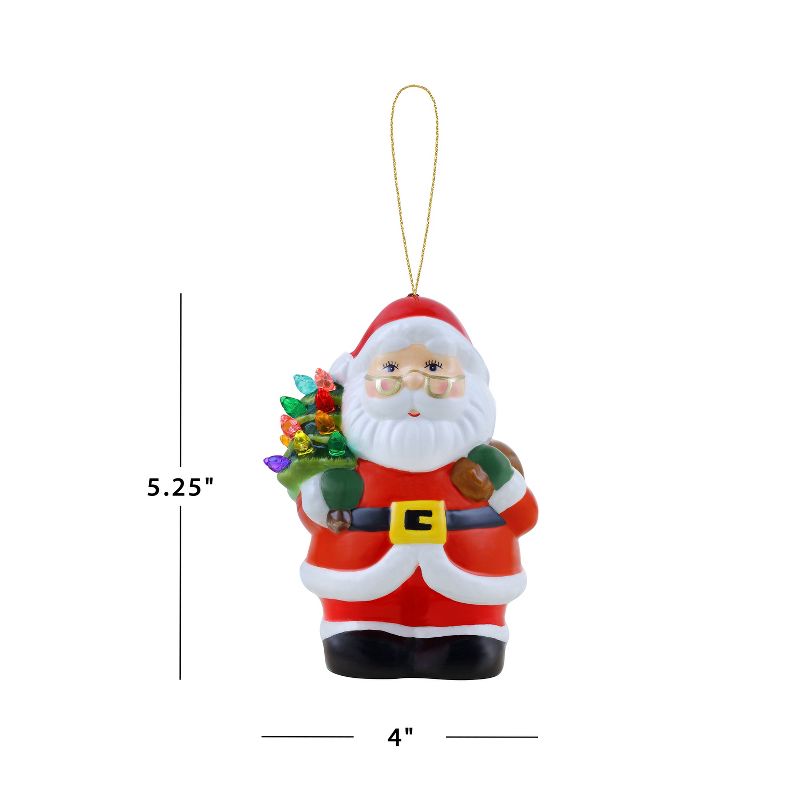 Mr. Christmas Mini Nostalgic Ceramic LED Christmas Decoration Figurine, 4 of 5