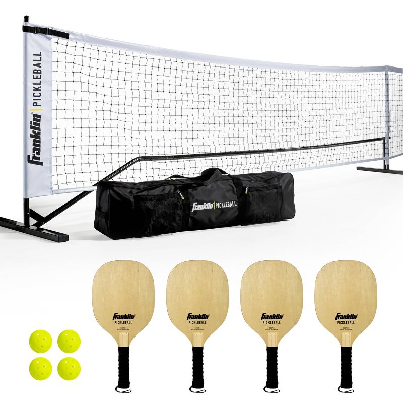 Franklin Sports Pickleball Net Starter Set with Paddles and Balls, 1 of 5