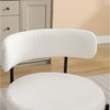 Okak Modern Boucle Dining Chairs Set of 2, Round Barrel Design, Thick Cushioned & Metal Legs, Comfy Kitchen Living Room Side Chairs - 2 of 4