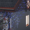 vidaXL Christmas Lighting Outdoor Xmas LED Curtain Icicle Lights with 8 Models - Blue - 4 of 4
