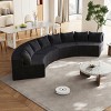 KWPZQEB Curved Sectional Sofa, Symmetrical Modular Semi Circular Sofa with Pillows, Corduroy Corner Sofa for Living Room, No Assembly Needed - 3 of 4
