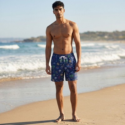 Burnside Men's Navy Tropicana Compression Liner Swim Trunks-X Large — фото 4