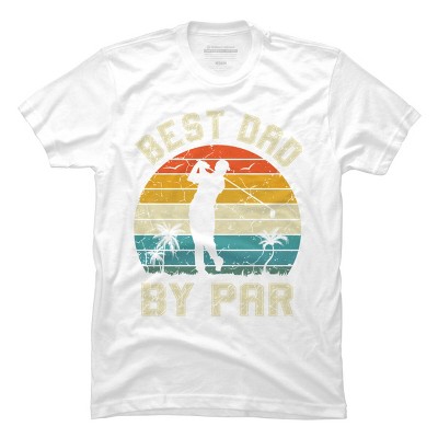 Men's Design By Humans Best Dad By Par Tropical Golf By T-Shirt