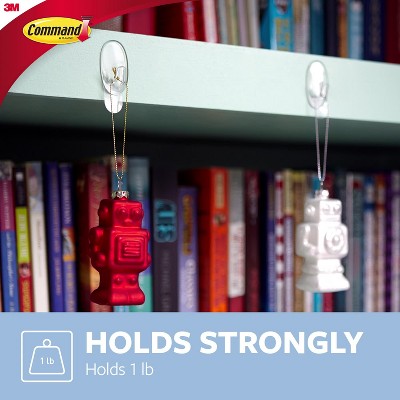 Clear Small Adhesive Wall Hooks Value Pack
