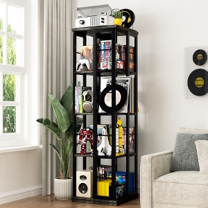 Besiost Freestanding Rotating Bookshlf, 4-Tier Corner Storage Shelf, Bookcase - 1 of 4
