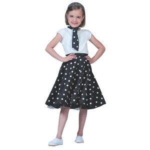 Halloween Express Girls' 50s Sock Hop Dress Costume - 1 of 1