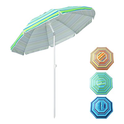 Costway 6.5Ft Patio Beach Sunshade Umbrella Portable Tilt  Outdoor Yellowith Green/Navy/Blue