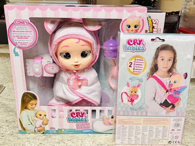 Cry Babies Newborn Coney Interactive Baby Doll with 20+ Baby Sounds and  Interactive Bracelet - Kids Ages 18 months and up