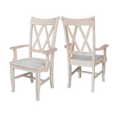 Chiavari High Cross Back Side Chair in Classic Brown Wood