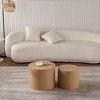NicBex Set of 2 Round Wooden Coffee Tables for Living Room,Cylinder Center Table for Small Space,Accent End Side Table - 4 of 4