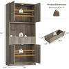 Kitchen Pantry Cabinet, 70" Tall Pantry Storage Cabinet with Countertop, Fluted Tall Cabinets with Doors and Drawer, Freestanding Cupboard - 2 of 4