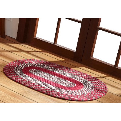 Newport Braid Collection 100% Polypropylene Stripe Pattern Reversible Indoor Utility Rug - Better Trends