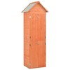 vidaXL Compact Garden Storage Shed - 28"x23.6"x83.9" Wood Cabinet - Waterproof Fabric Roof - Easy Assembly - Brown Wooden Outdoor Tool Shed - 2 of 4