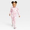 Grayson Mini Toddler Girls' Drawcord Tie-Dye Jogger Pants - Pink - image 3 of 3