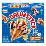 Nestle Vanilla with Caramel & Fudge Frozen Sauce Drumstick Lil'Drums - 12ct