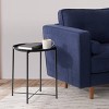 Ayla Metal End Table with Removable TrayBlack - CorLiving: Chic Mid-Century, Spot Clean, No Tools Assembly - 2 of 4