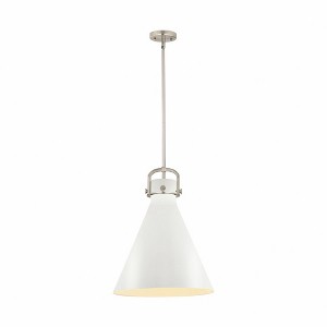 Newton Cone - 1 Light Stem Hung Pendant In Industrial Style-19.63 Inches Tall and 16 Inches Wide - 1 of 1
