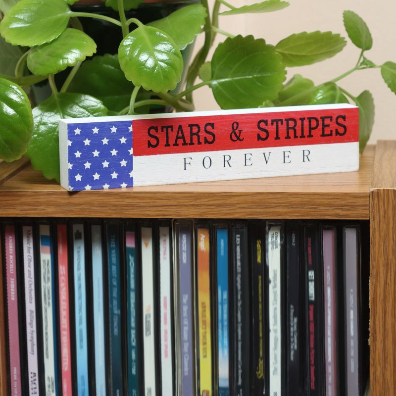 7" Patriotic “Stars & Stripes Forever" Tabletop Décor - National Tree Company, 2 of 4