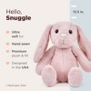 Bearington Snuggle Bunny The Stuffed Bunny Plush, 13.5 Inch Pink Bunny, Floppy Bunny Stuffed Animal - 2 of 4