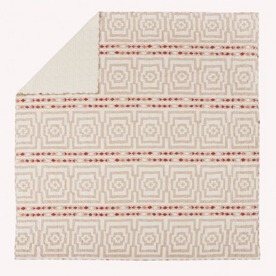 Hypnotic Cream and Taupe Cotton King Quilt Set