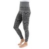 MUK LUKS Women's 4" High Waisted Fleece Lined Leggings - 3 of 4