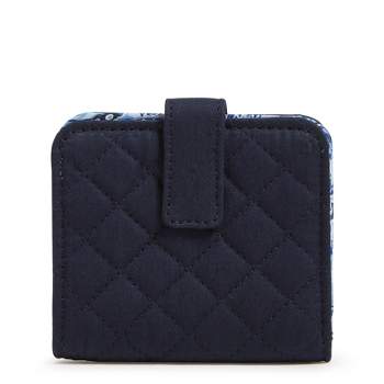 Vera Bradley Women's Cotton Rfid Deluxe Travel Wallet Perennials Noir :  Target