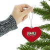 Robert Morris University Secondary Logo Heart Love Wood Christmas Tree Holiday Ornament - 3 of 3