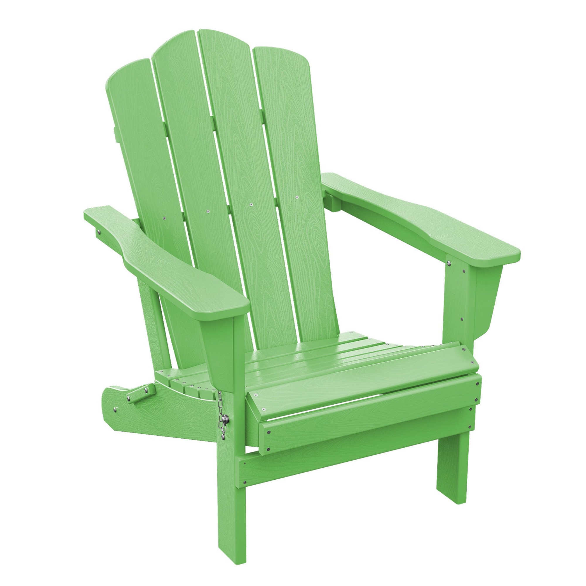 HYLEORY HDPE Outdoor Patio Chair, Folding Adirondack Chair/ Color: Light Green