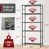 Itopfox Heavy Duty 5-Tier Metal Shelf Organizer with Leveling Feet for Garage, Pantry, Kitchen, Closet - Black - 2 of 4