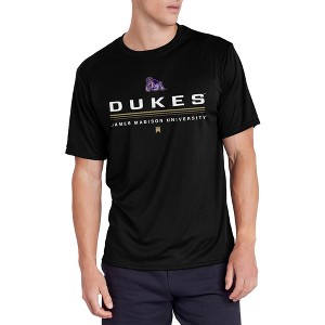 James Madison University Adult Men's Sport Active T-Shirt Lines Collegiate, Black - 1 of 4