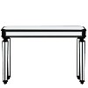 TOAOTBNBO Durable Coffee Tables with Mirror Elements, Mid-century Sofa Tables, Living Room Table with Gorgeous Carving, Black and Silver - 2 of 4