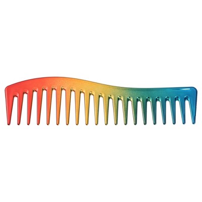 Wide Tooth Black Sandalwood Hair Comb & Brush with Handle WC003