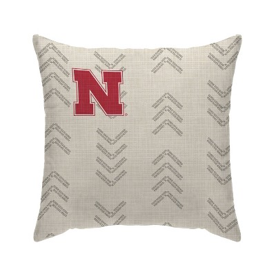 NCAA Nebraska Cornhuskers Wordmark Decorative Throw Pillow