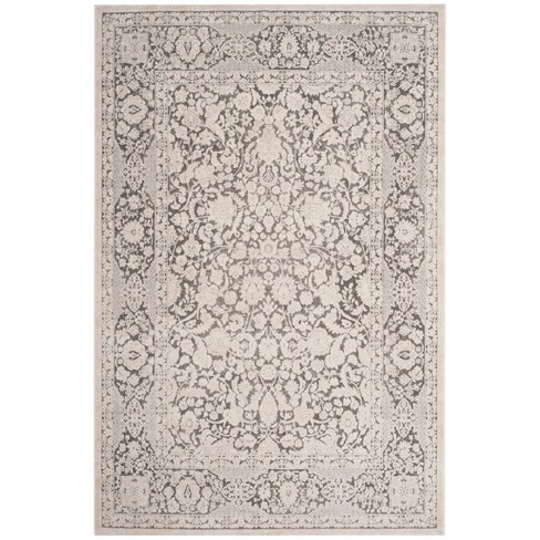 Reflection Rft667 Power Loomed Area Rug - Dark Grey/cream - 8'9