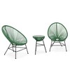 LeisureMod Montara 3-Piece Patio Furniture Set with Tempered Glass Tabletop, White for Patio, Porch, Balcony, Poolside, and Outdoor Spaces - 3 of 4