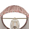 Springcrest 4" Top x 6" Bottom x 5 1/2" High x 5 1/2" Slant Print Lamp Shade Replacement Set of 4 Small Pink Empire Modern Shirred Pleated Clip On - image 3 of 4