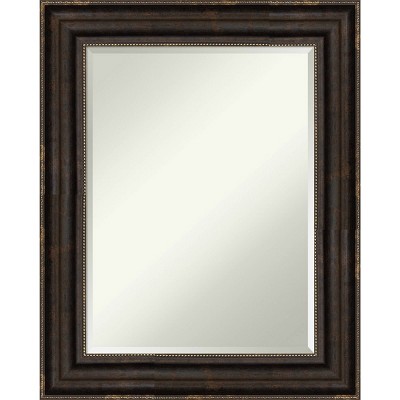 24" x 30" Beveled Stately Bronze Wall Mirror - Amanti Art: Modern Rectangle, No Assembly Required