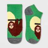 Women's Sloth Low Cut Socks - Xhilaration™ Green One Size