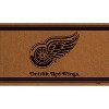 Evergreen Detroit Red Wings Logo Turf Mat, Brown- 28 x 16 Inches Indoor Outdoor Doormat - 2 of 4